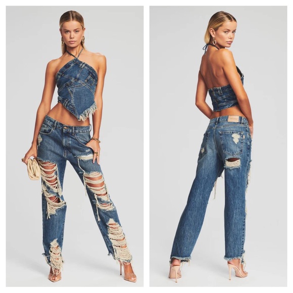 Retrofête Maggie super distressed jeans